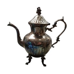 Vintage BSC Silver on Copper Tea Pot